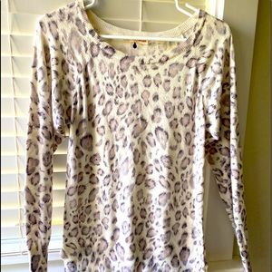 GORGEOUS REBECCA TAYLOR CHEETAH CASHMERE SWEATER S